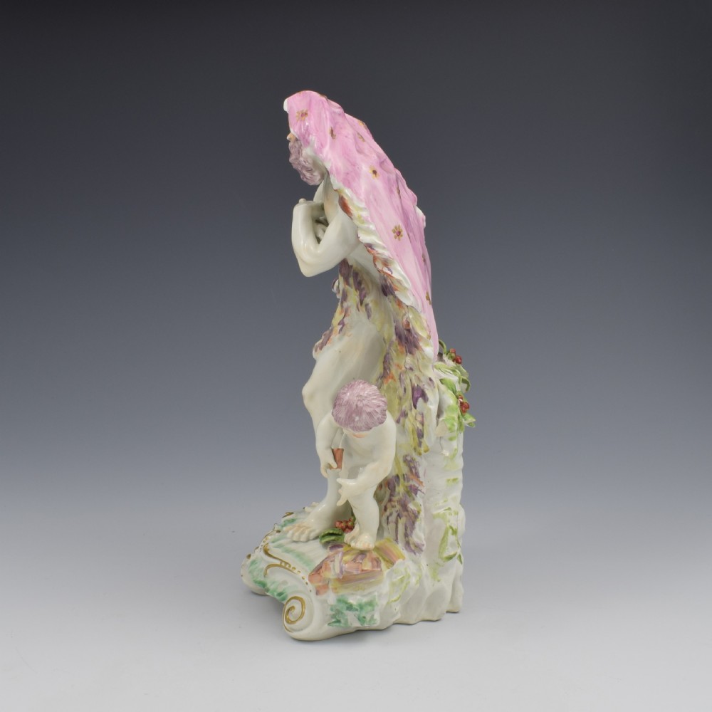 Stunning Derby Porcelain Figure Vulcan Four Classical Seasons Winter c.1760 View III