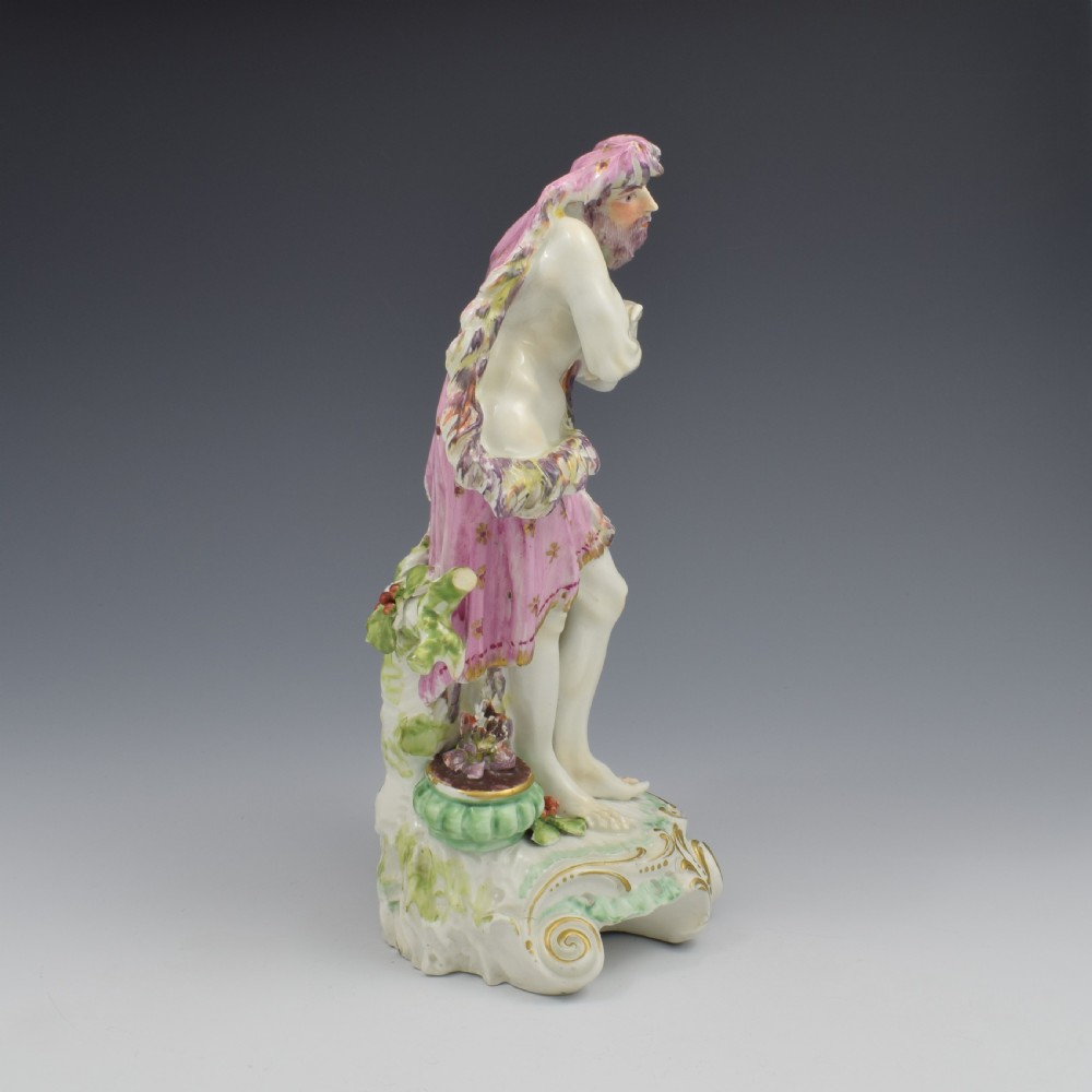 Stunning Derby Porcelain Figure Vulcan Four Classical Seasons Winter c.1760 View VI