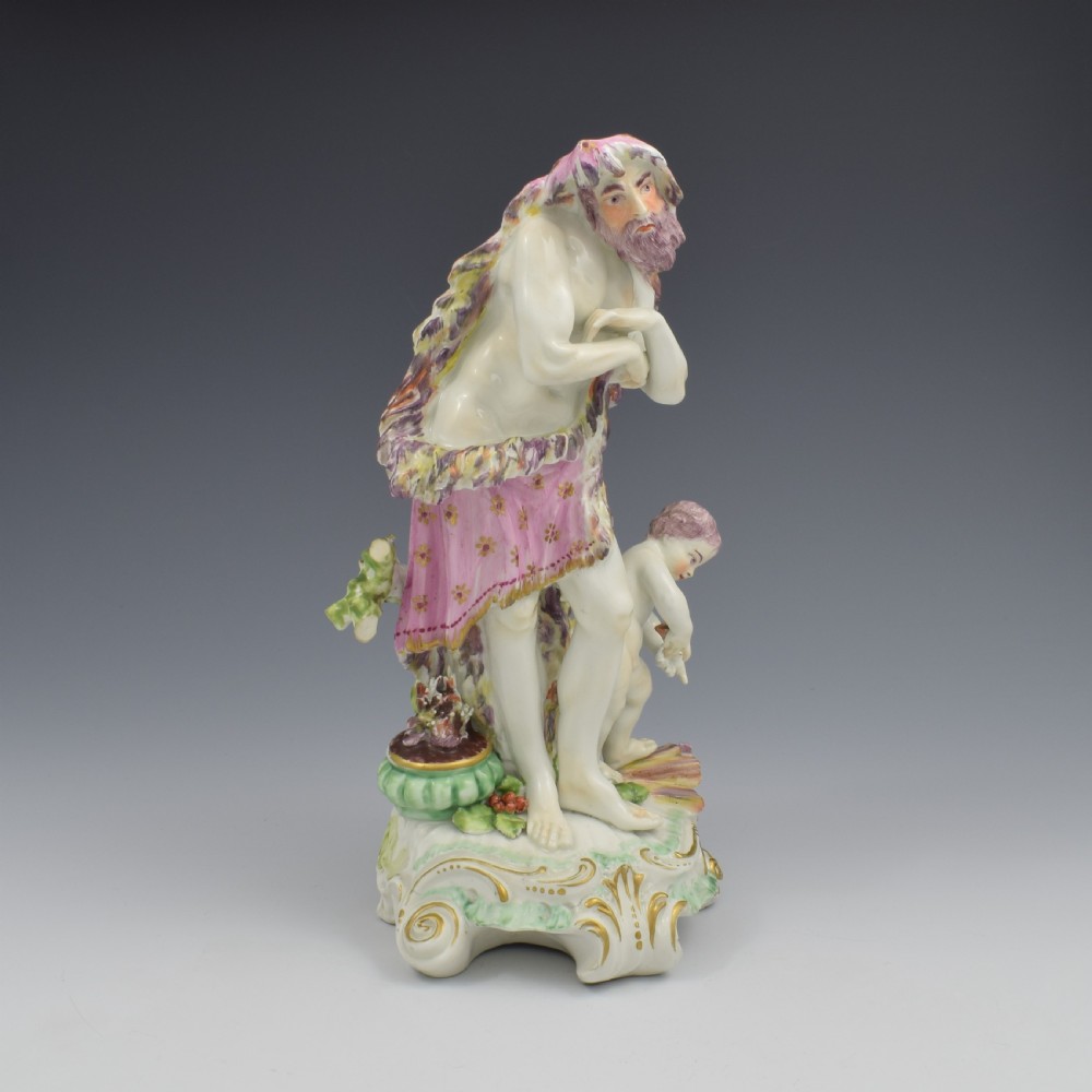 Stunning Derby Porcelain Figure Vulcan Four Classical Seasons Winter c.1760 View VII