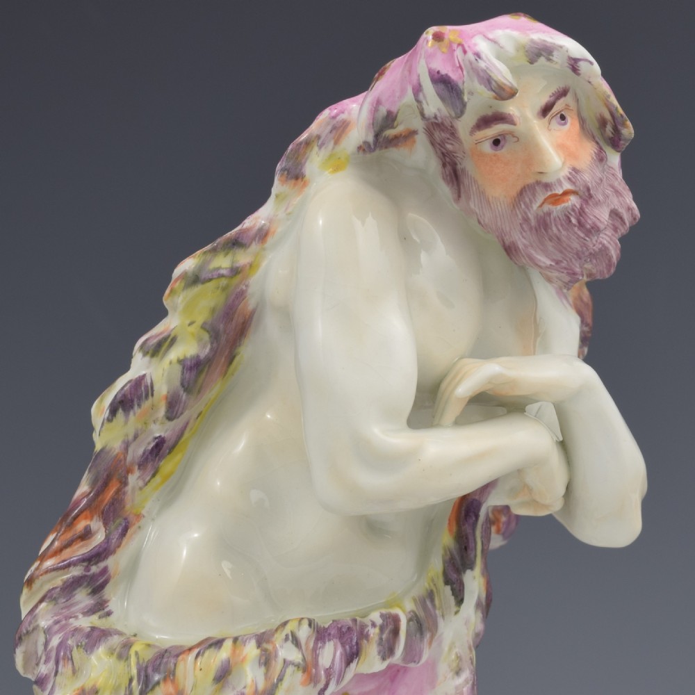 Stunning Derby Porcelain Figure Vulcan Four Classical Seasons Winter c.1760 View VIII