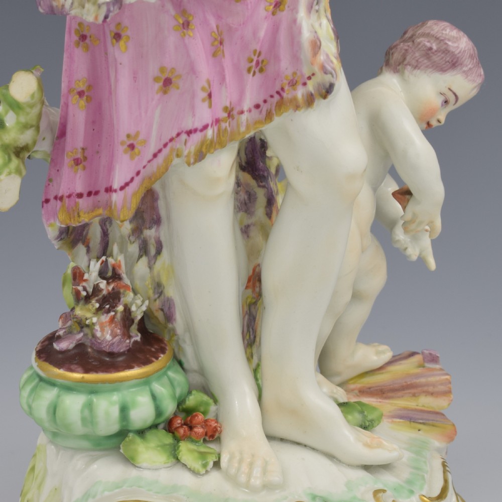 Stunning Derby Porcelain Figure Vulcan Four Classical Seasons Winter c.1760 View X