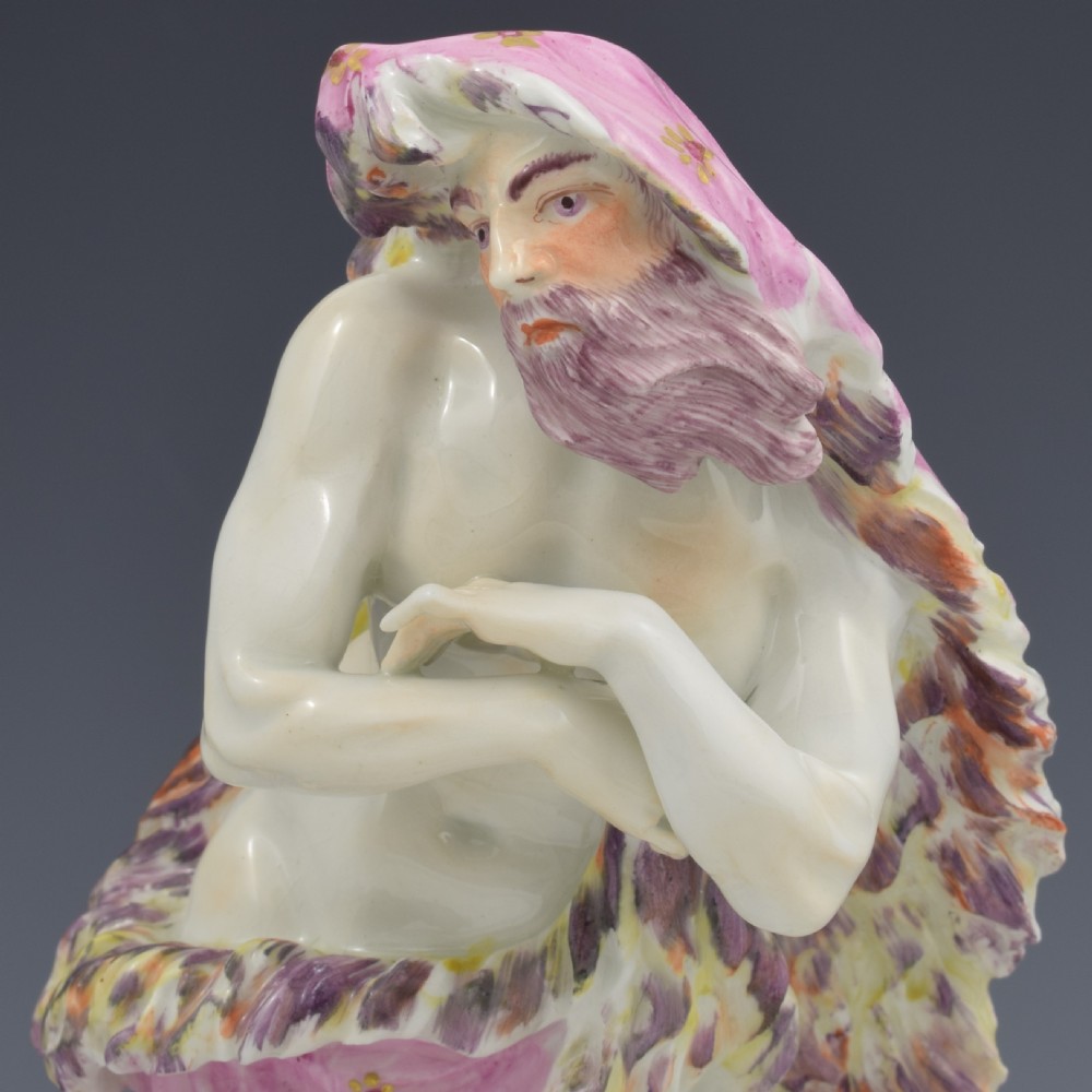 Stunning Derby Porcelain Figure Vulcan Four Classical Seasons Winter c.1760 View XI