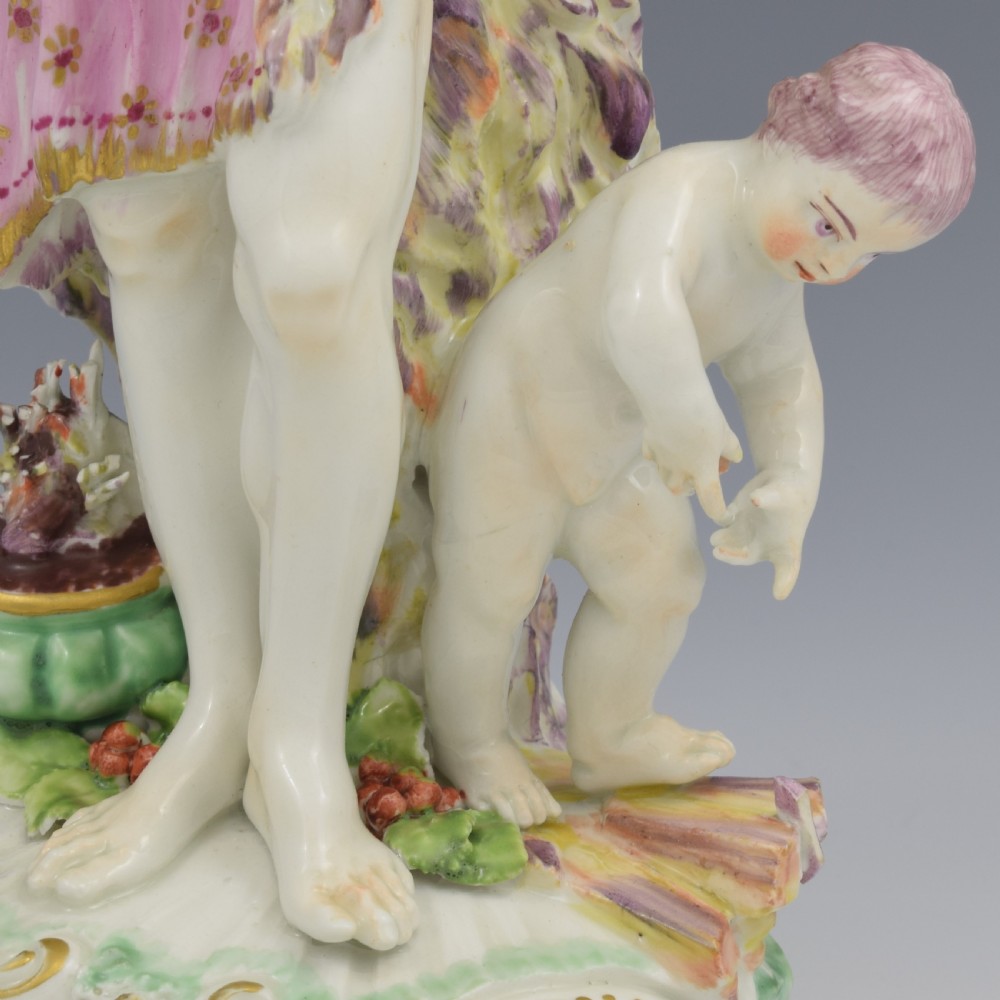 Stunning Derby Porcelain Figure Vulcan Four Classical Seasons Winter c.1760 View XII