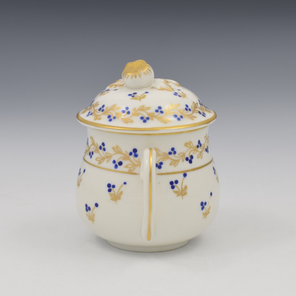 Lovely French Paris Porcelain Custard Cup & Cover c.1870 (Pot à Crème) View VIII