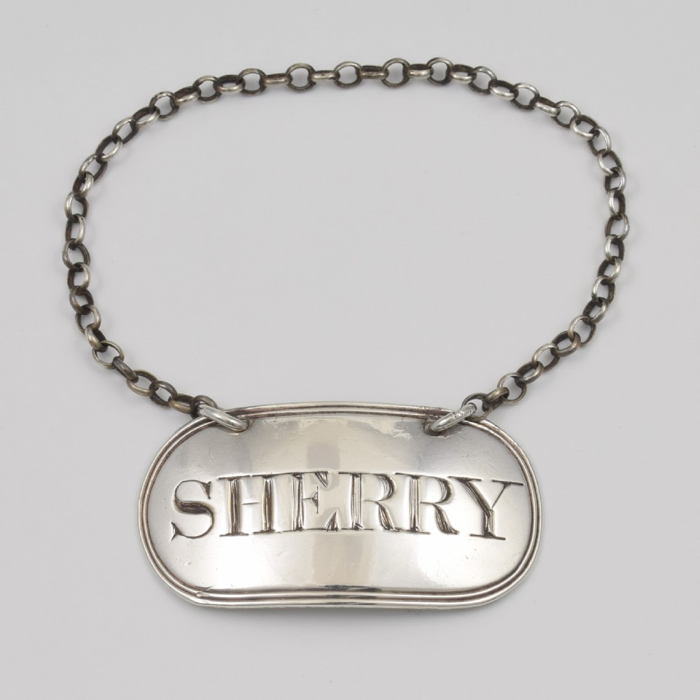 Georgian Silver Sherry Decanter Wine Label 1795 Phipps & Robinson