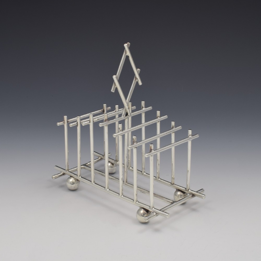 Stunning Christopher Dresser Style Sterling Silver Toast Rack