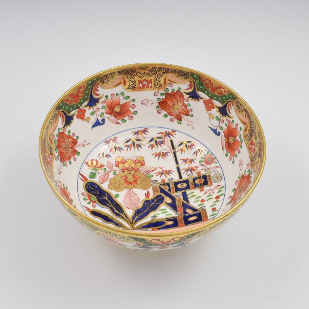 Stunning Spode Porcelain Punch Bowl Imari Pattern 967 c.1810 View IV