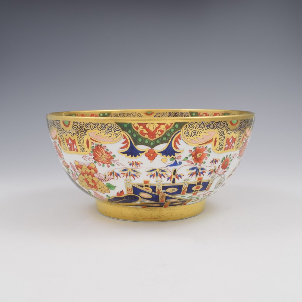 Stunning Spode Porcelain Punch Bowl Imari Pattern 967 c.1810 View VI
