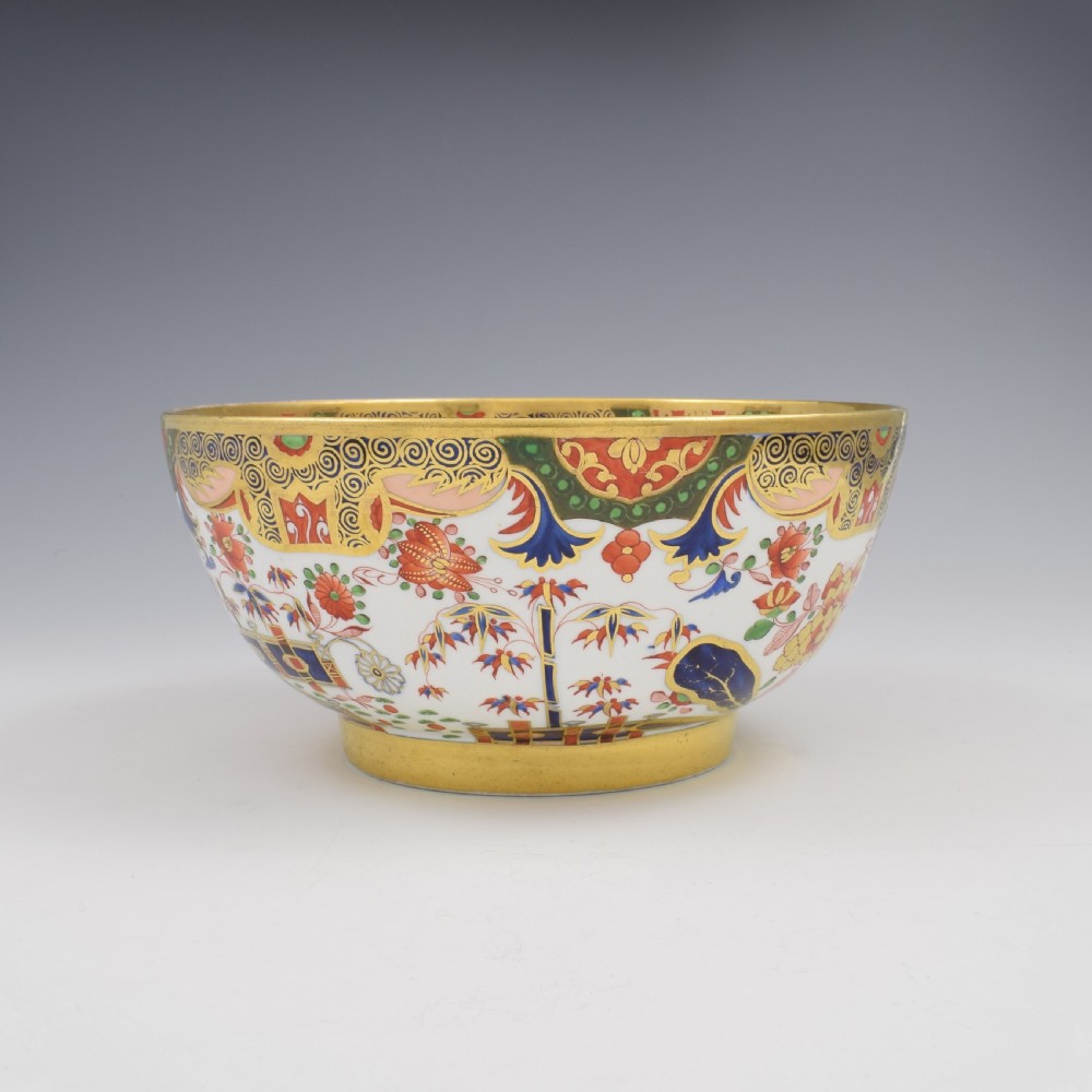 Stunning Spode Porcelain Punch Bowl Imari Pattern 967 c.1810 View VII