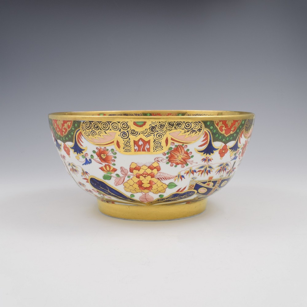 Stunning Spode Porcelain Punch Bowl Imari Pattern 967 c.1810 View VIII