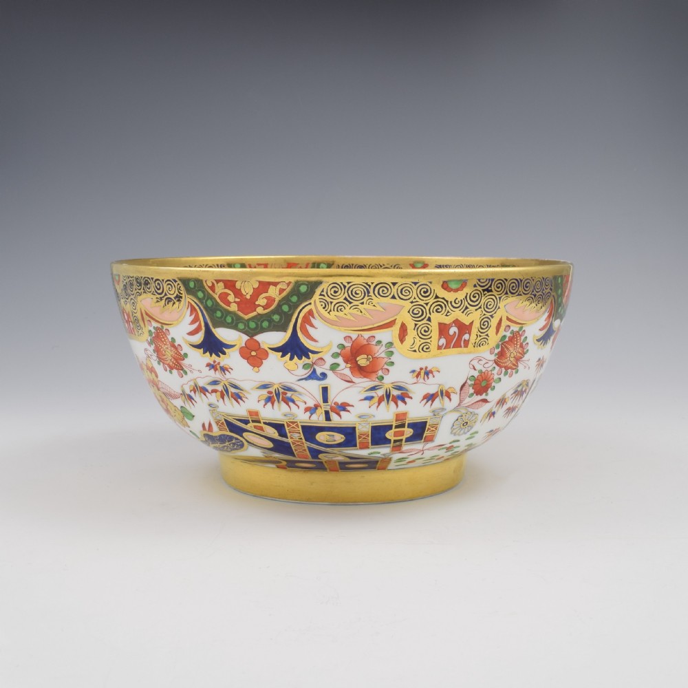 Stunning Spode Porcelain Punch Bowl Imari Pattern 967 c.1810 View IX