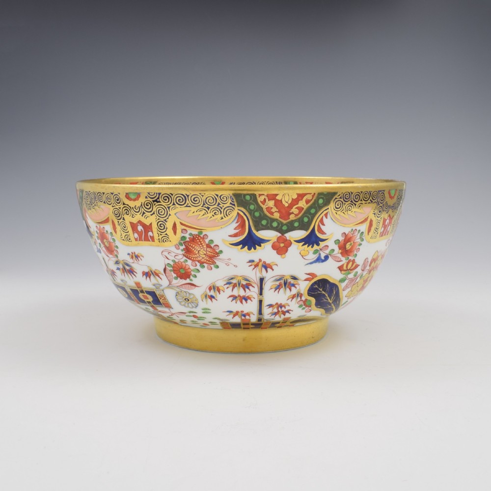 Stunning Spode Porcelain Punch Bowl Imari Pattern 967 c.1810 View X