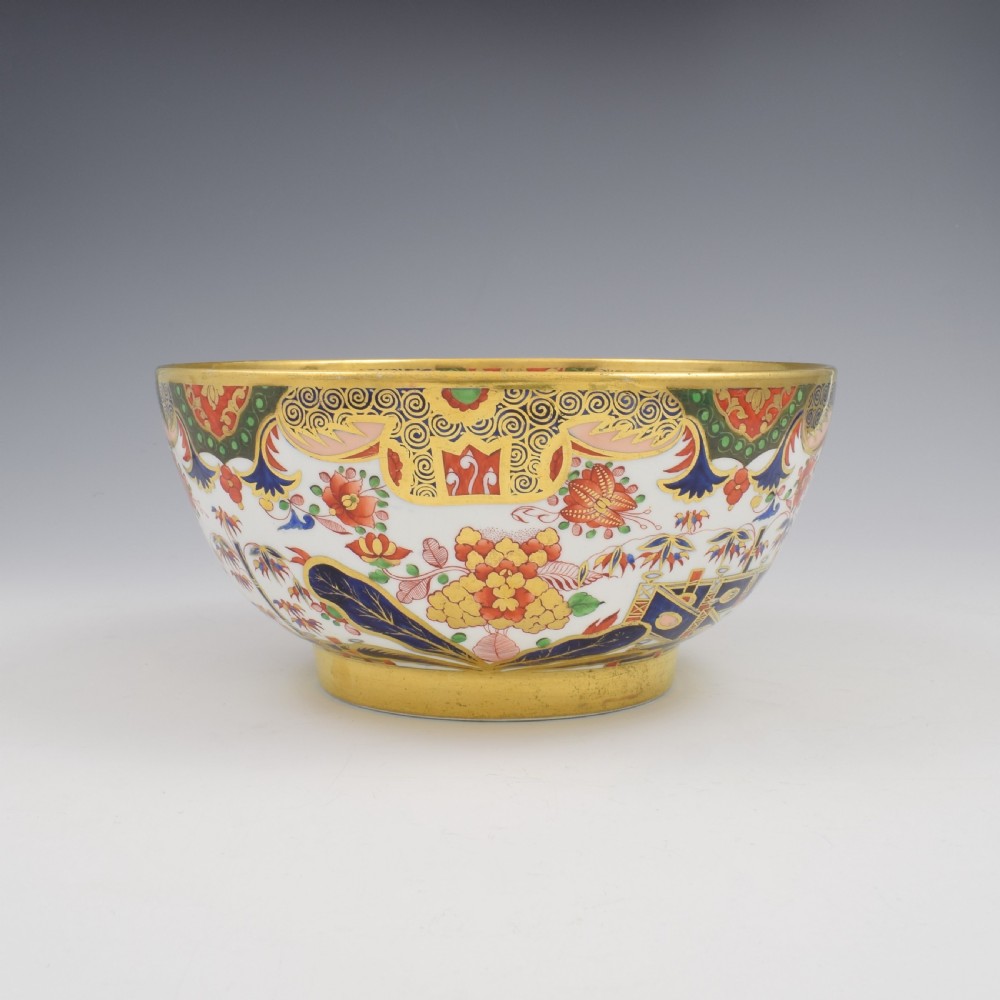 Stunning Spode Porcelain Punch Bowl Imari Pattern 967 c.1810 View XI