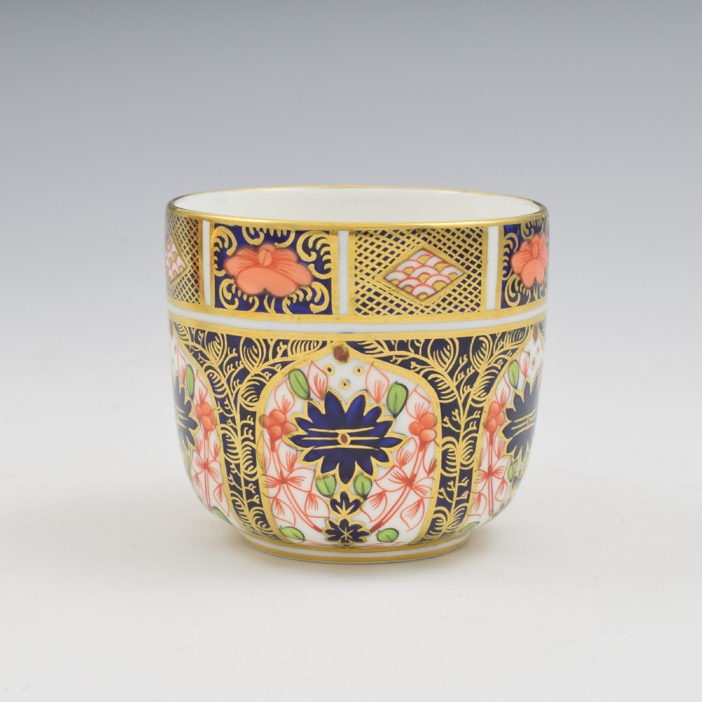 Antique Royal Crown Derby Porcelain Imari 1128 Coffee Cup & Saucer 1913 View IV