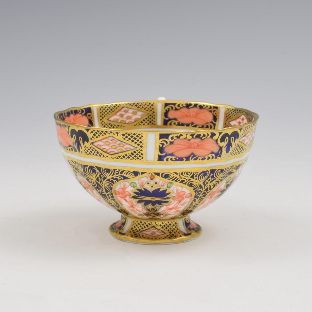 Stunning Royal Crown Derby Pedestal Cup & Saucer Imari 1128  View VI