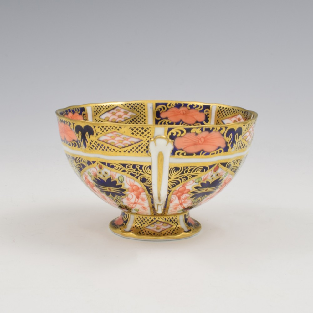 Stunning Royal Crown Derby Pedestal Cup & Saucer Imari 1128  View VIII