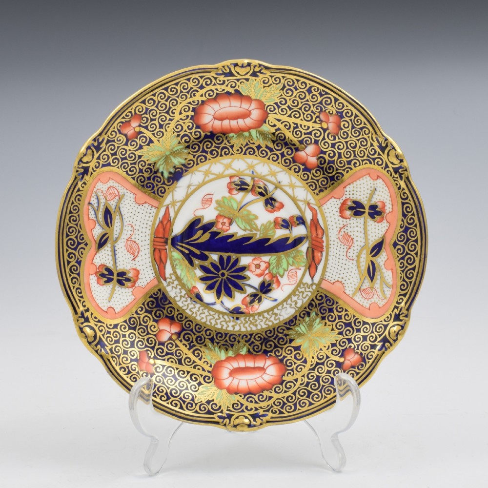 Antique Royal Crown Derby Porcelain Imari Coffee Cup & Saucer 4591 View II
