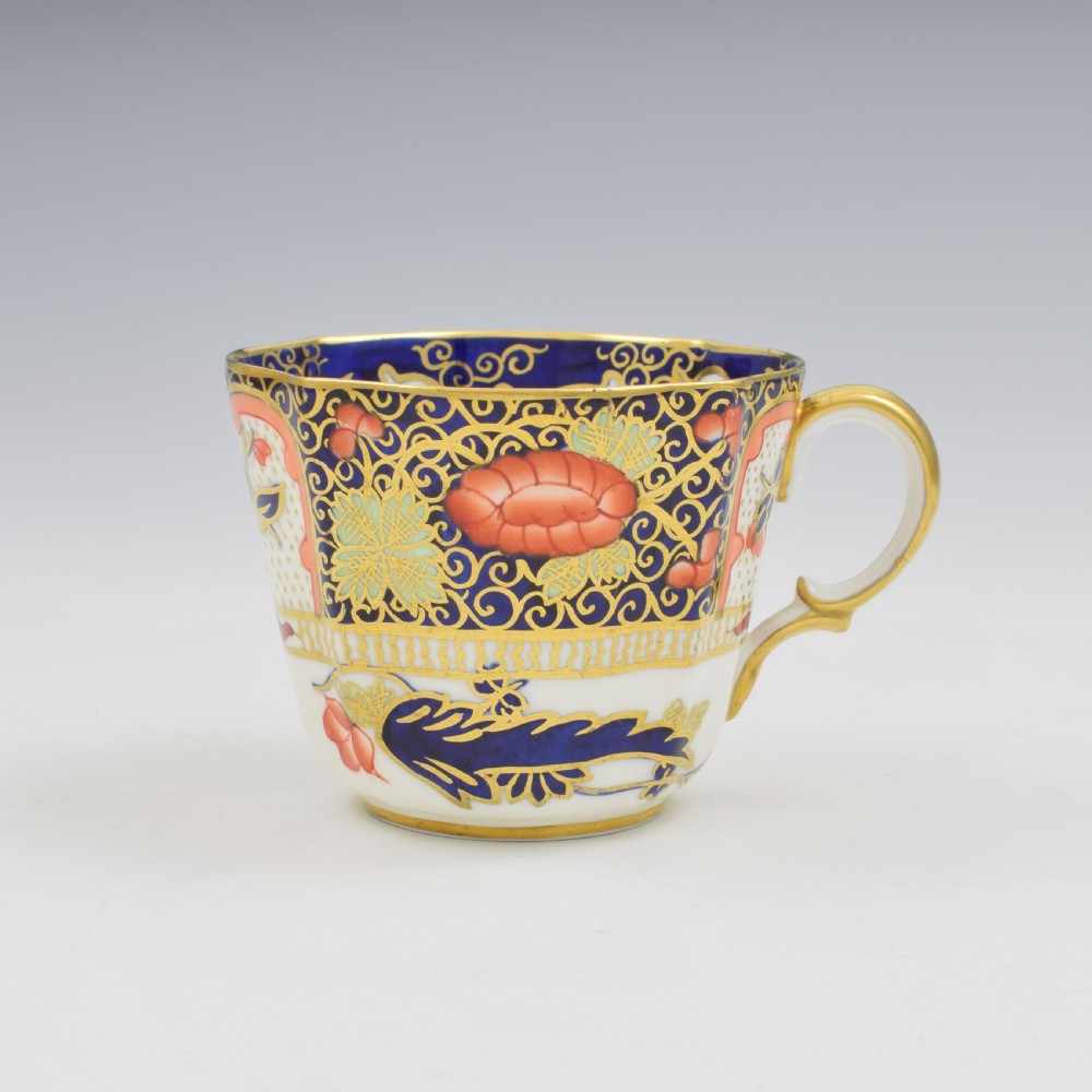 Antique Royal Crown Derby Porcelain Imari Coffee Cup & Saucer 4591 View III