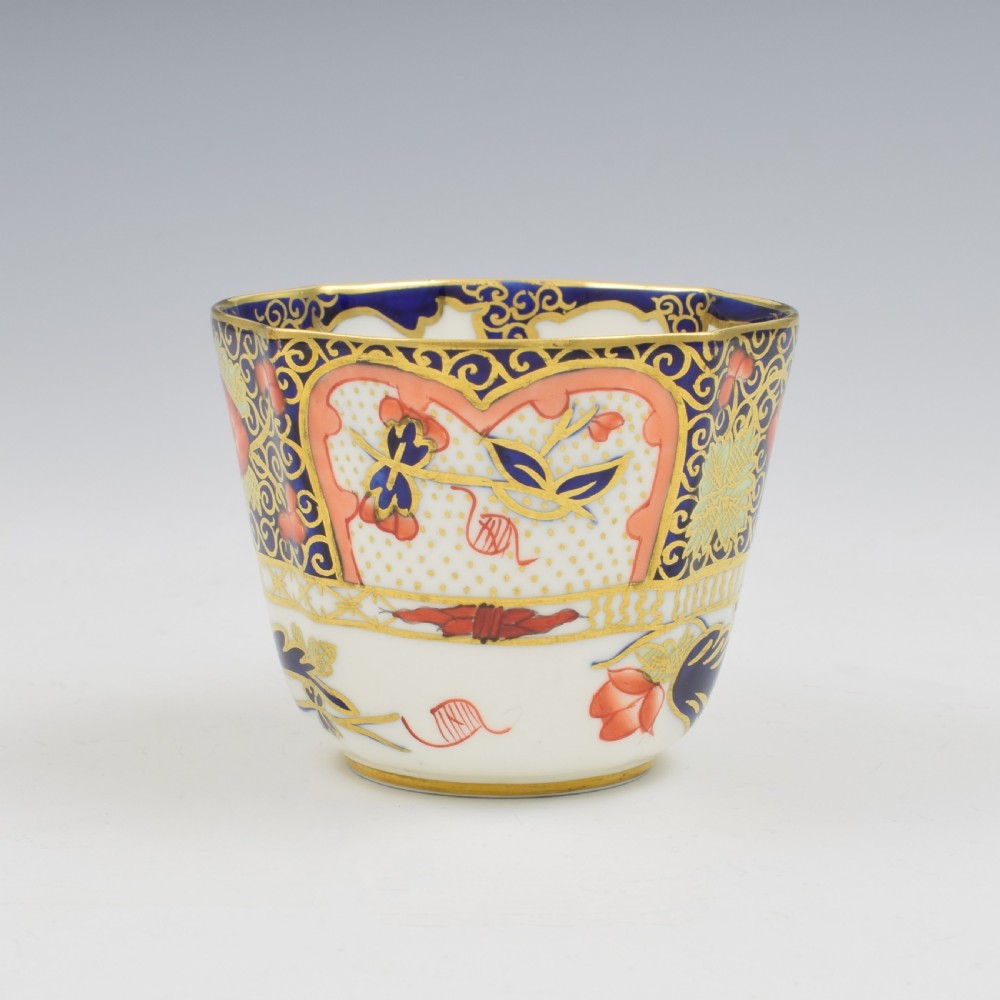 Antique Royal Crown Derby Porcelain Imari Coffee Cup & Saucer 4591 View IV