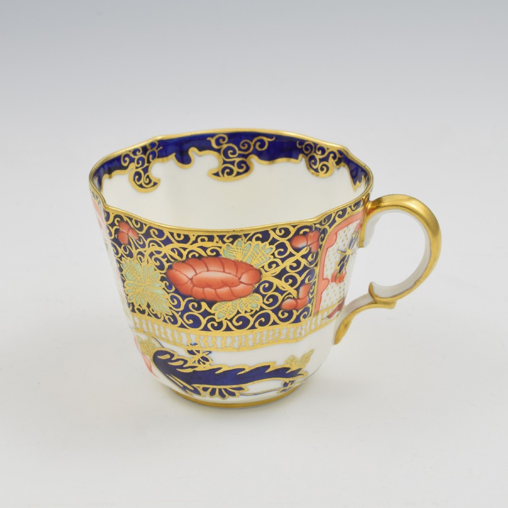 Antique Royal Crown Derby Porcelain Imari Coffee Cup & Saucer 4591 View VII