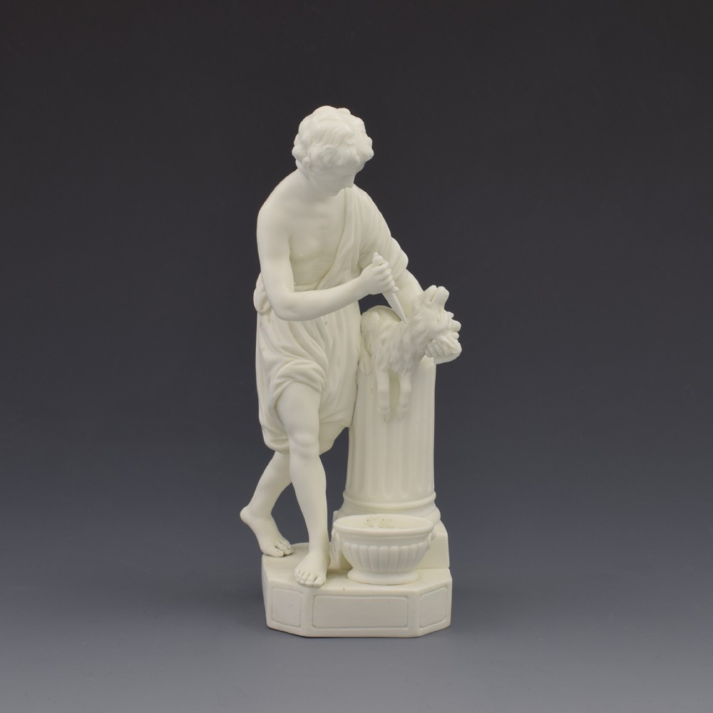 Rare Derby Bisque / Biscuit Porcelain Figure Of Sacrifice Model No. 14 c.1775