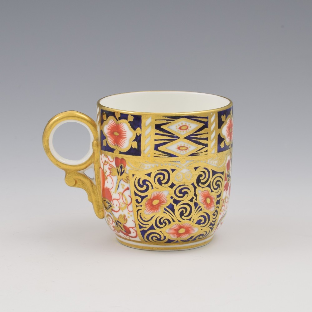 Victorian Royal Crown Derby Porcelain Imari Coffee Cup & Saucer 2451  View V
