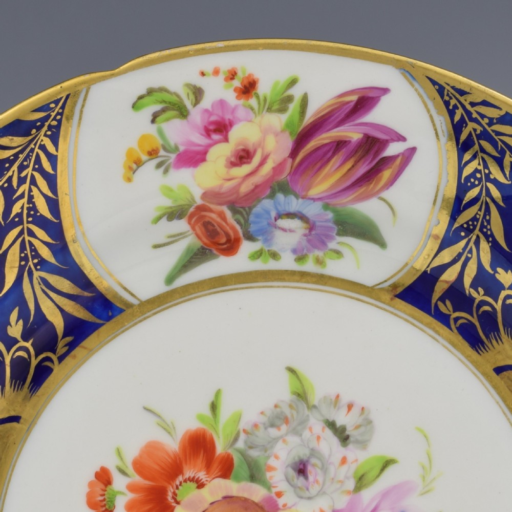 Stunning Georgian Coalport Porcelain Dessert Plate c.1805-1810 View III