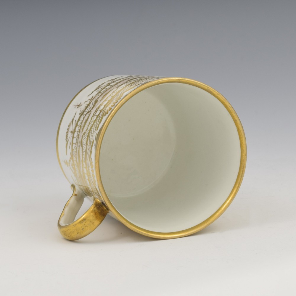 Stunning Georgian Coalport Porcelain Gilt Lace Coffee Can c.1805 View V