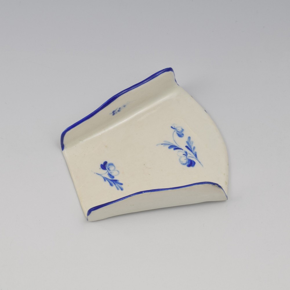 Rare Derby Porcelain Blue Floral Painted Asparagus Server c.1775 View II