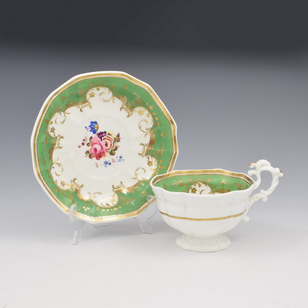 Stunning Regency Porcelain Factory 22 Teacup & Saucer c.1825
