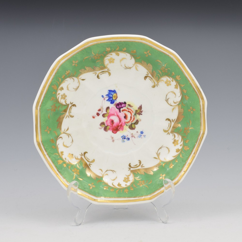 Stunning Regency Porcelain Factory 22 Teacup & Saucer c.1825 View III