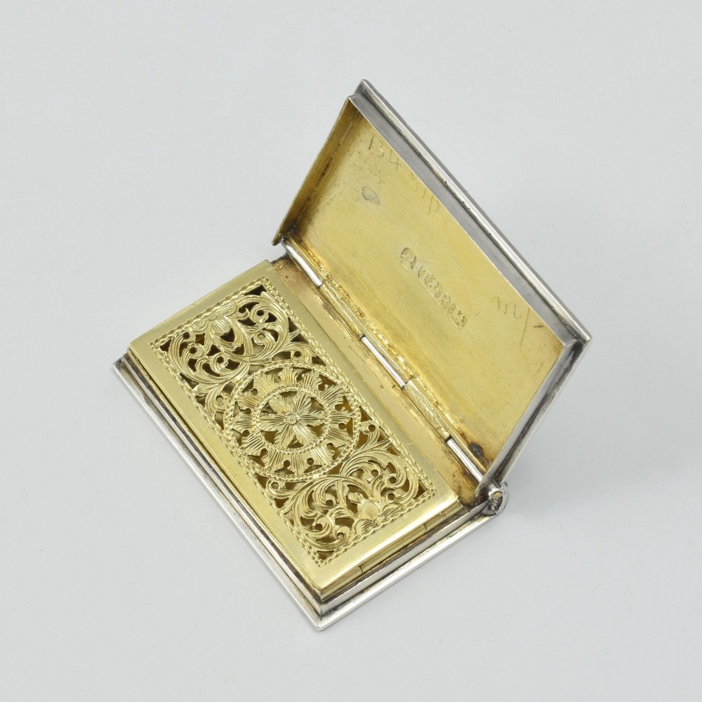 William IV Sterling Silver Novelty Book Vinaigrette 1833 Taylor & Perry View V