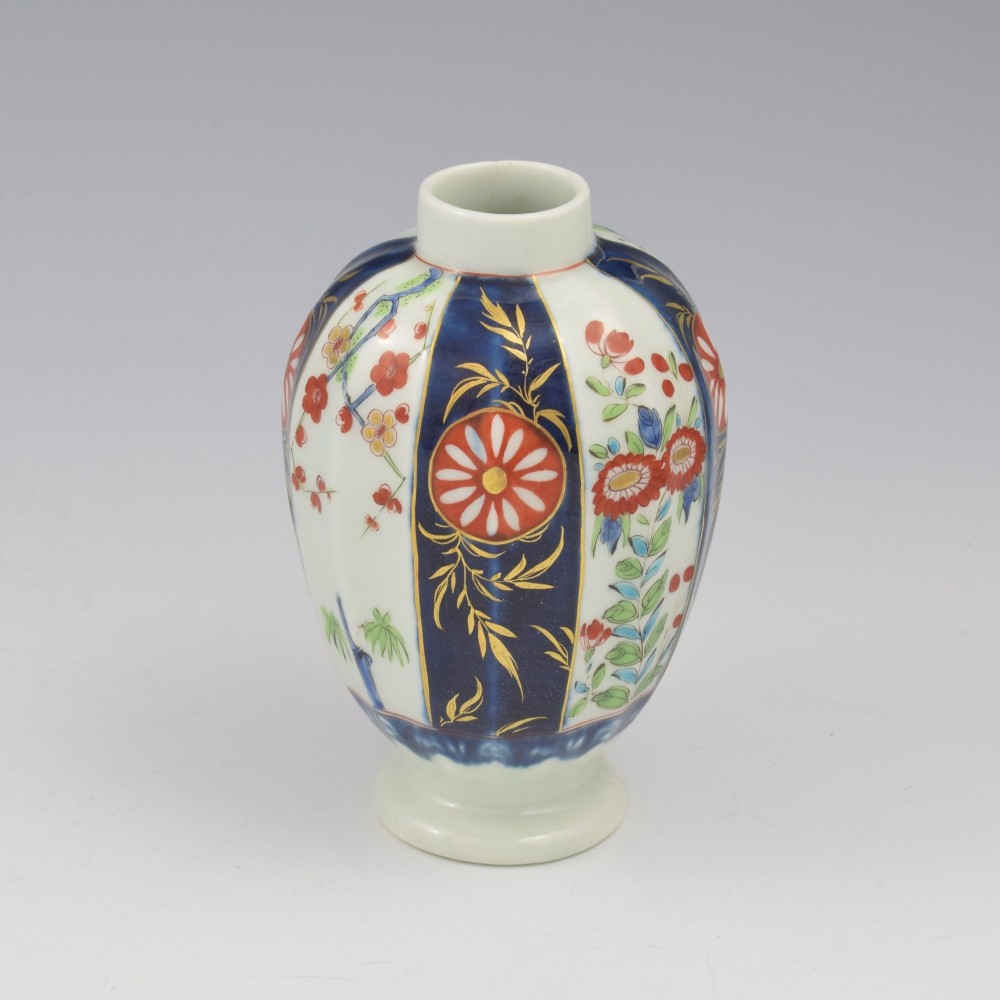 Superb Dr Wall / First Period Worcester Porcelain Tea Canister c.1770