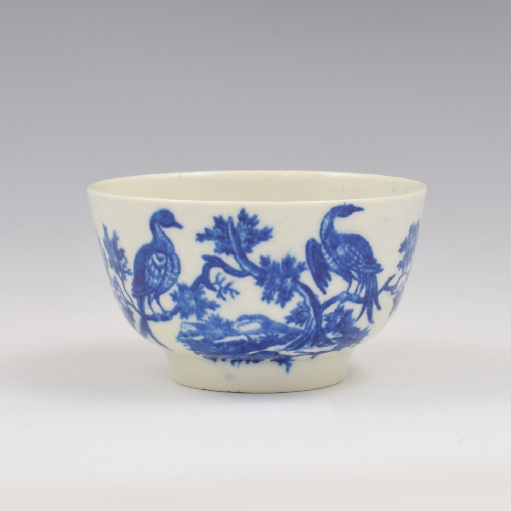 Dr Wall / First Period Worcester Porcelain Birds In Branches Tea Bowl & Saucer View III