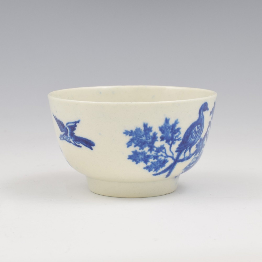 Dr Wall / First Period Worcester Porcelain Birds In Branches Tea Bowl & Saucer View IV