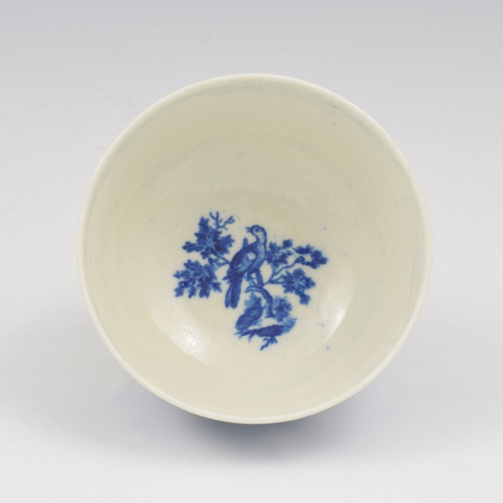 Dr Wall / First Period Worcester Porcelain Birds In Branches Tea Bowl & Saucer View VII