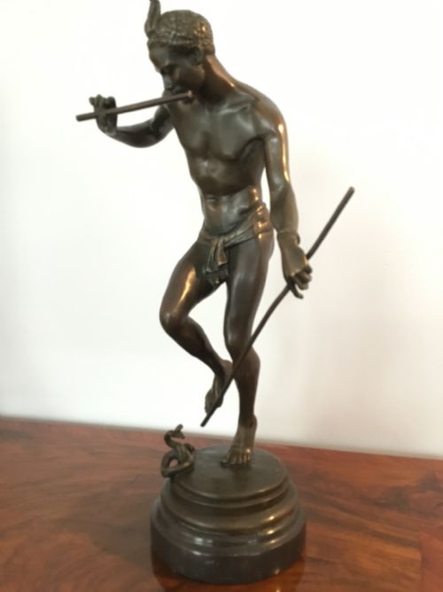 The Snake Charmer Signed Arthur Bourgeois Circa 1850