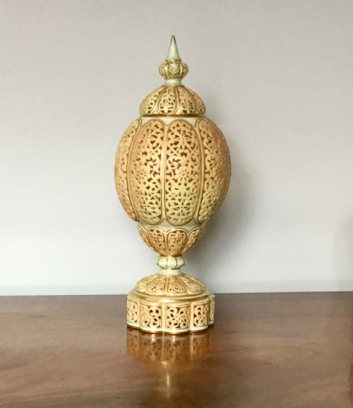 Reticulated Vase and Cover