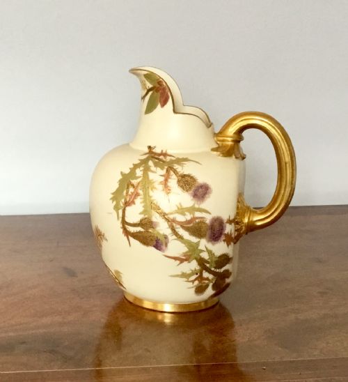 Worcester Floral Decorated Jug