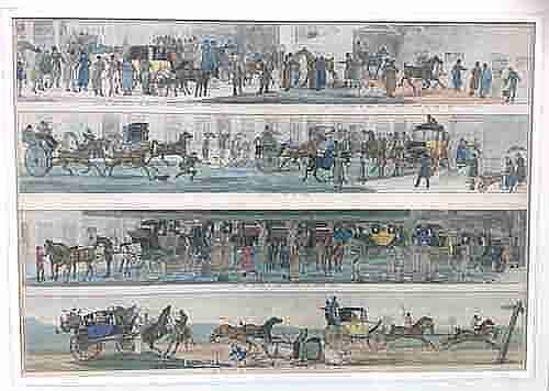 Pair of Good & Large 19ct Hunting & Coaching Prints Sold