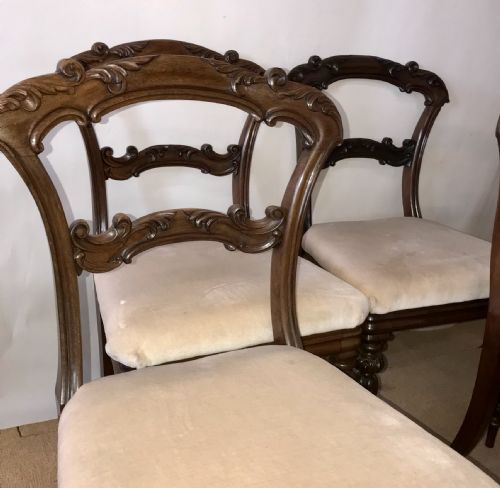 GOOD SET OF 4 FINELY CARVED VICTORIAN CHAIRS - ADDITIONAL PHOTO 3