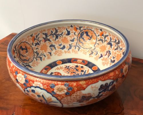 A Good and Large Japanese Imari Shallow Bowl