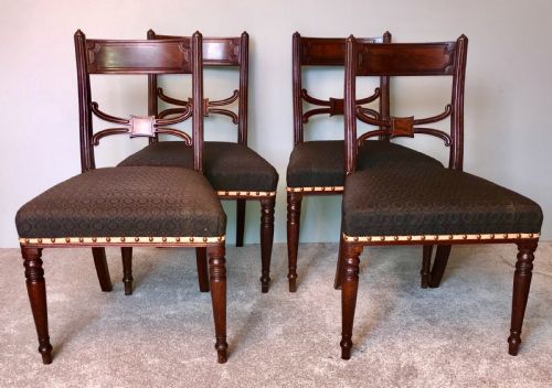 Set of Four Georgian Mahogany Dining Chairs