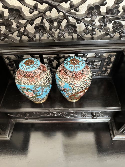 CLOISONNE VASES CIRCA 1900 - ADDITIONAL PHOTO 6