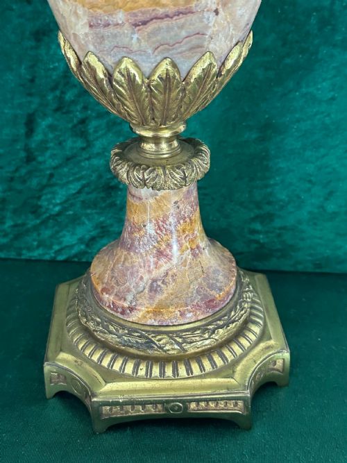 GRAND TOUR PAIR OF CASSOLETTES MARBLE VASES - ADDITIONAL PHOTO 1