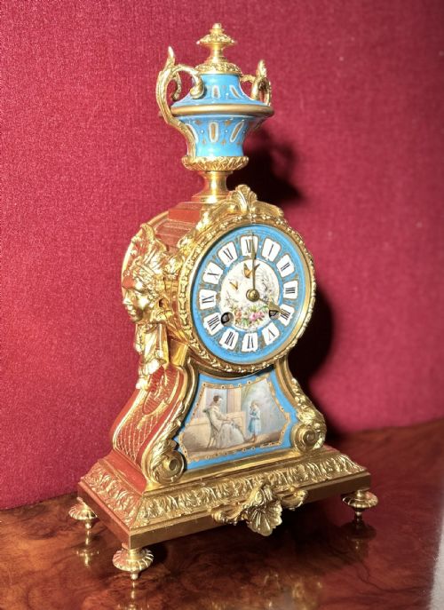Japy Freres Eight Day Striking French Mantle Clock Circa 1860 Mantel