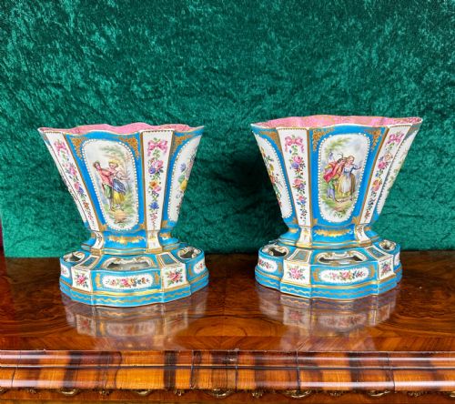 Pair of Sectional Vases, Circa 1890
