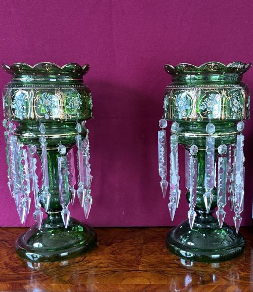 Pair of Victorian Lustres Circa, 1875