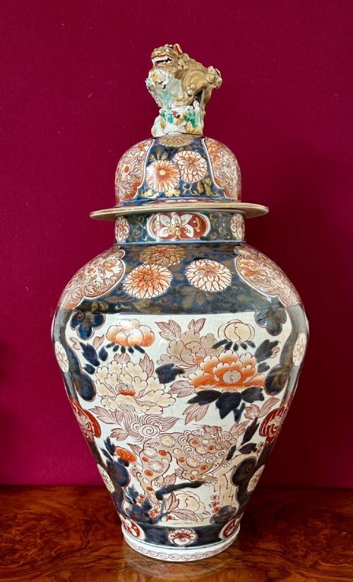 Edo Period Imari  Vase and Cover
