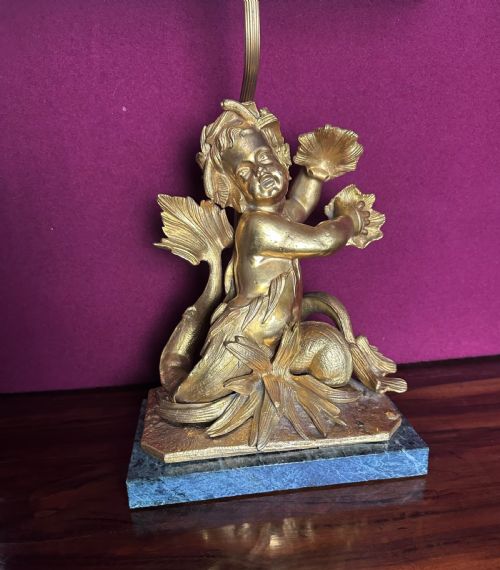 PAIR OF LAMPS CIRCA 1880 ORMOLU CHERU LAMPS - ADDITIONAL PHOTO 1
